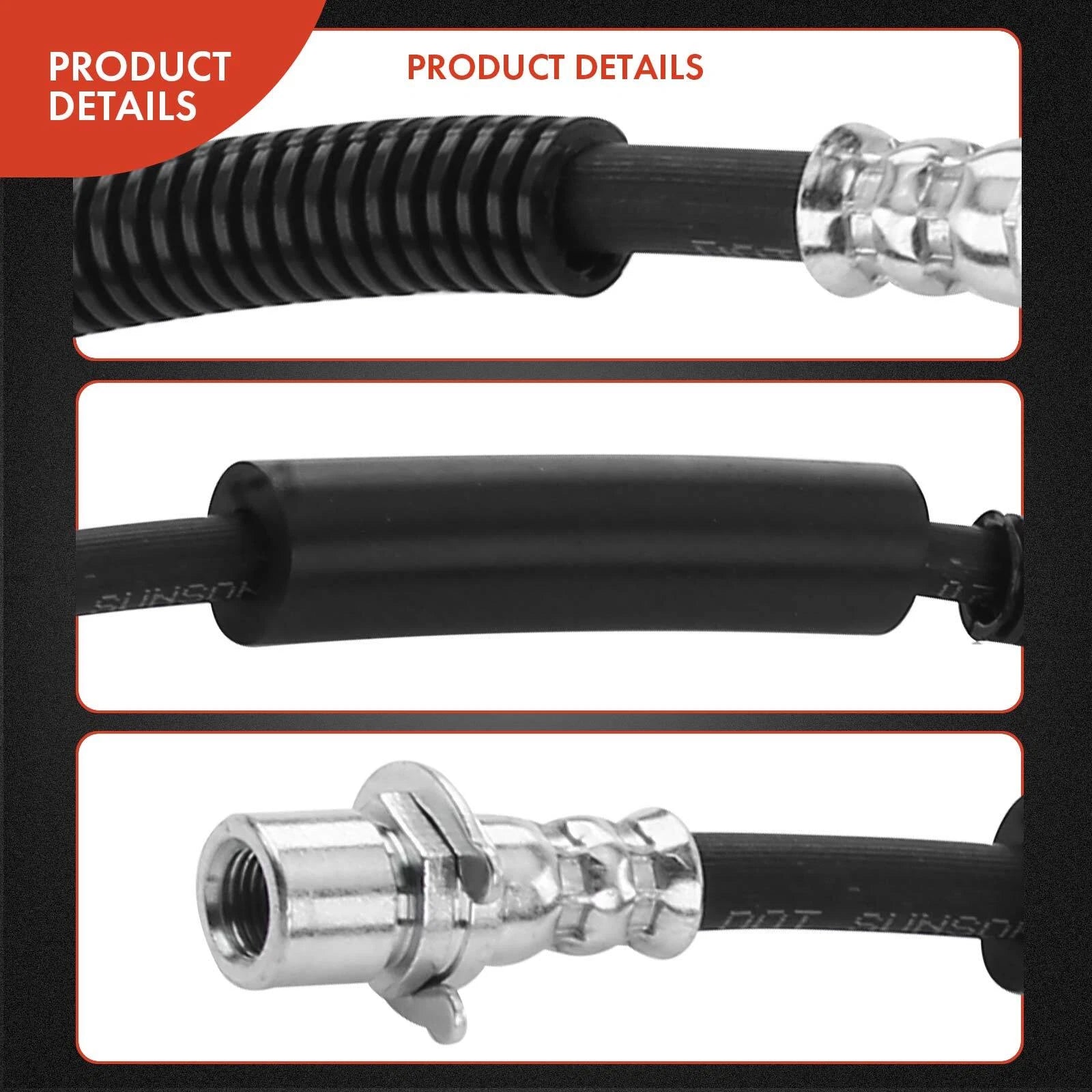 Rear Left Inner Brake Hydraulic Hose for Chevrolet Silverado 3500 HD (2007–2019)