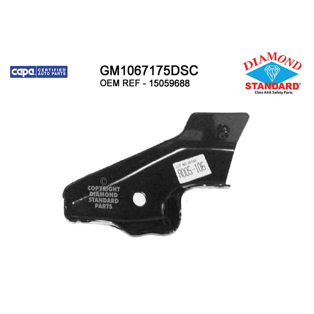 Replacement Steel Passenger Side Front Outer Bumper Face Bar Brace for
