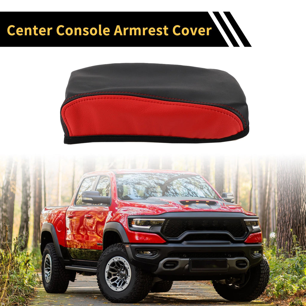 Center Console Lid Armrest Cover for Toyota Tacoma (2016–2020) Waterproof Black Red