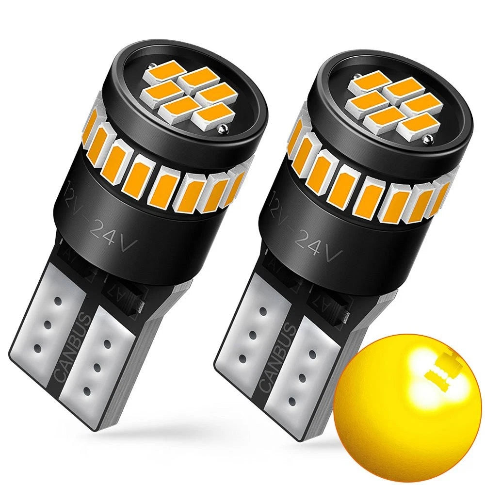 CANBUS T10 12V W5W LED Amber/Orange Bulb for Various Vehicles