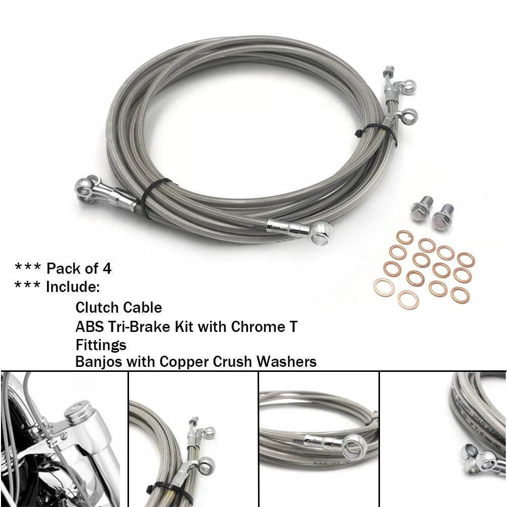 Clutch Cable for Harley Touring (2014–2017) - 10-12" APE, ABS, Stainless
