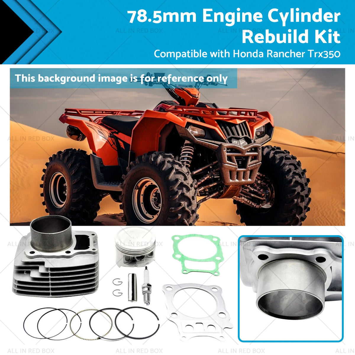 78.5mm Engine Cylinder Rebuild Kit for Honda TRX350 Rancher (2000–2006)