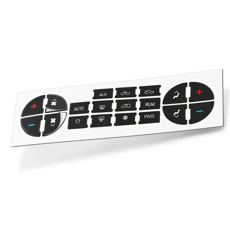 Set AC Dash Button Repair Kit Decal Stickers for Car