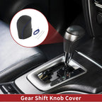 Car Gear Shift Knob Cover for Honda HR-V 2023-2024 Black Blue Faux Leather