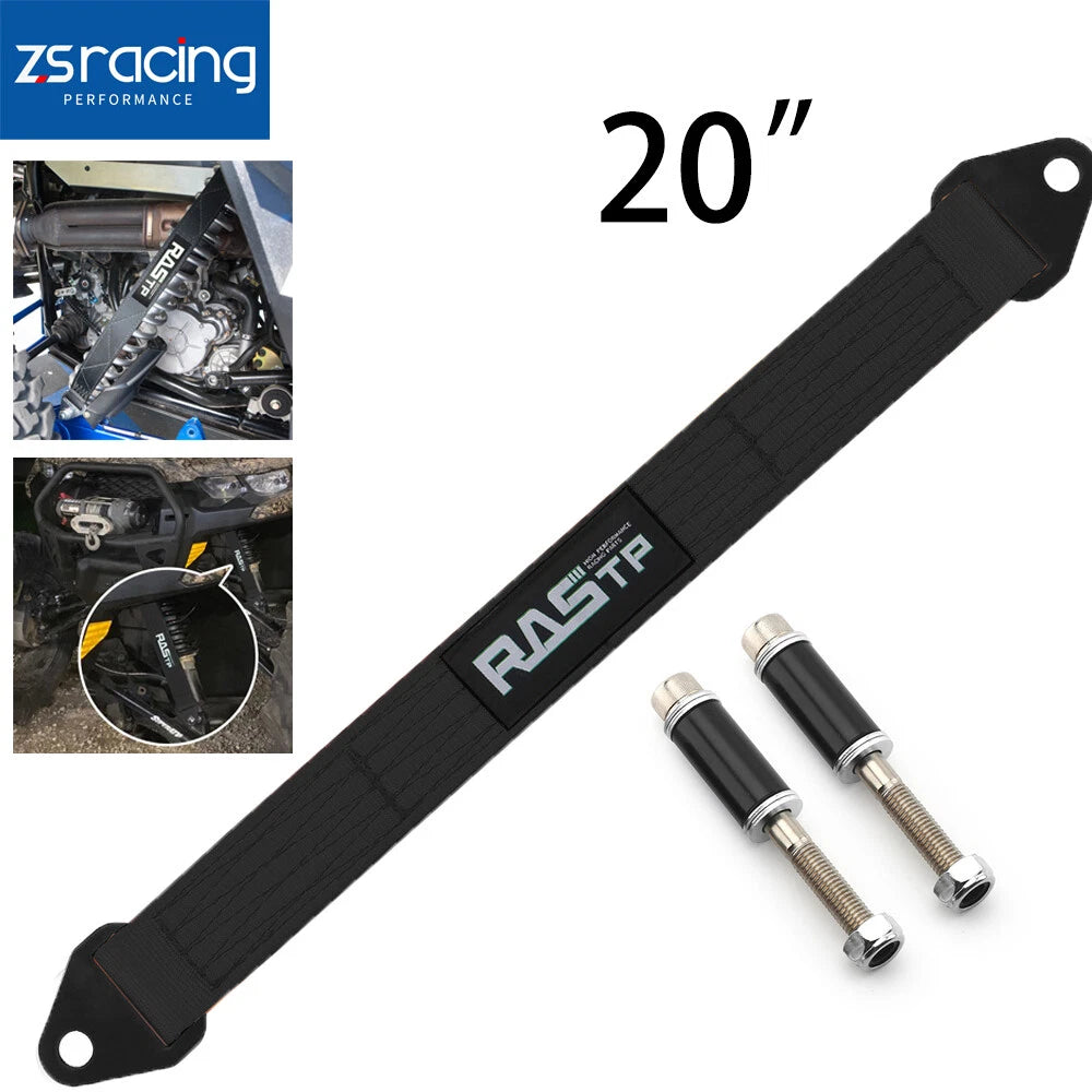 20" Black Limit Straps for Shock Suspension Travel (4 Layers Webbing)