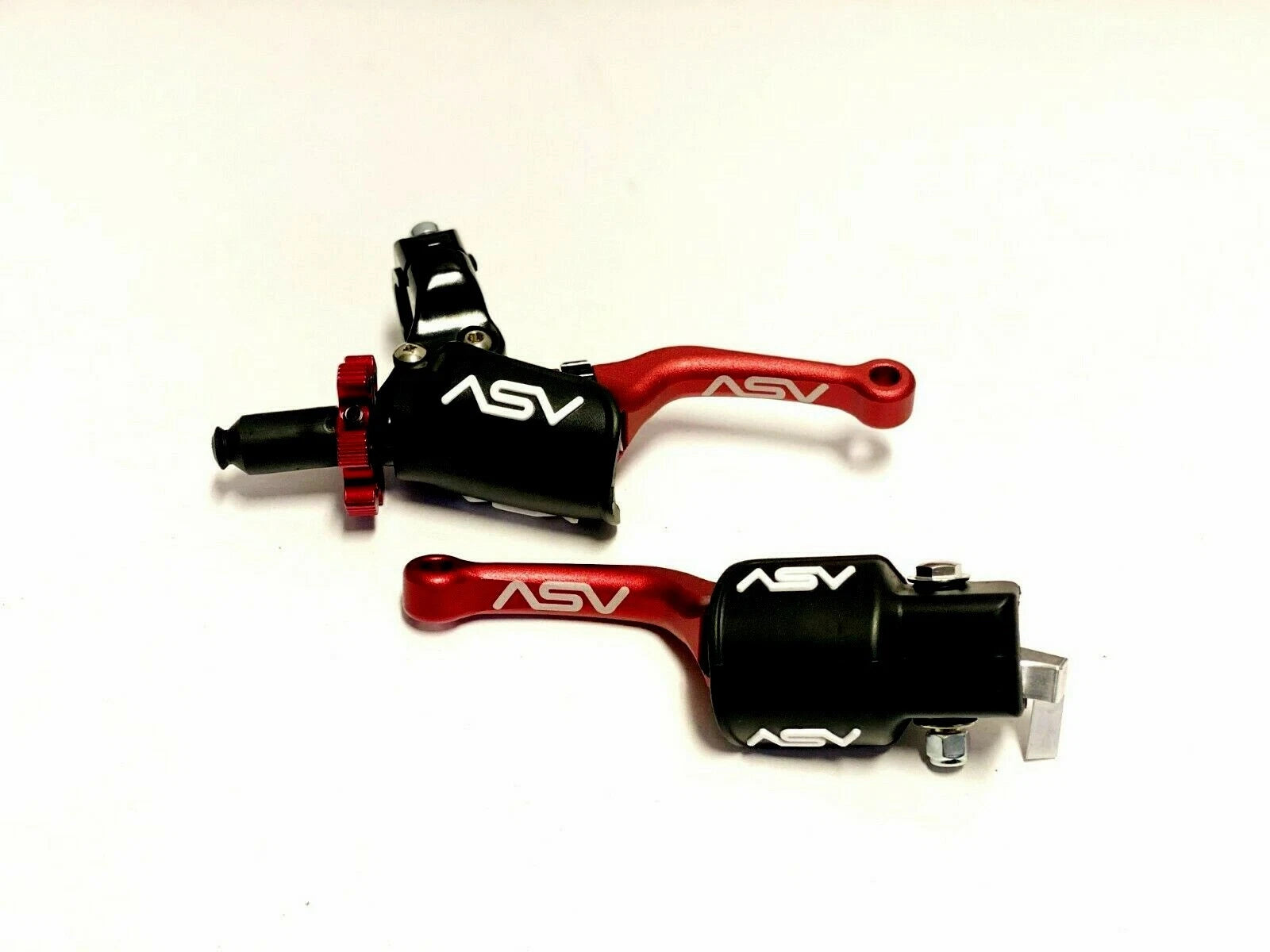ASV C6 Pro Pack Shorty Brake Clutch Lever Kit Red for Suzuki LTZ/KFX 400/LTR 450 (2003–2009)