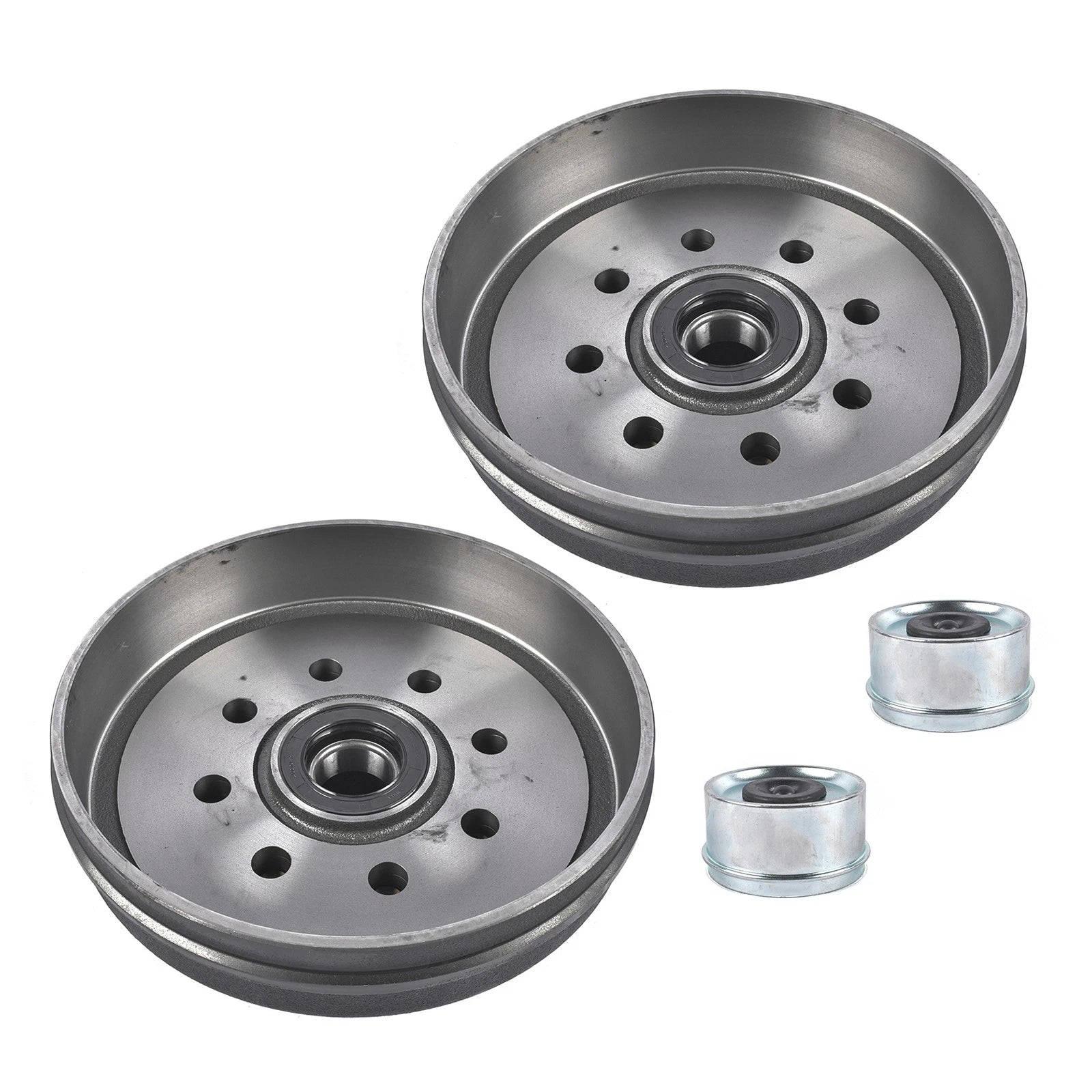 Trailer Brake Drum 12" x 2" 8 on 6.5 Bolt Circle for 7000 Lbs Axle
