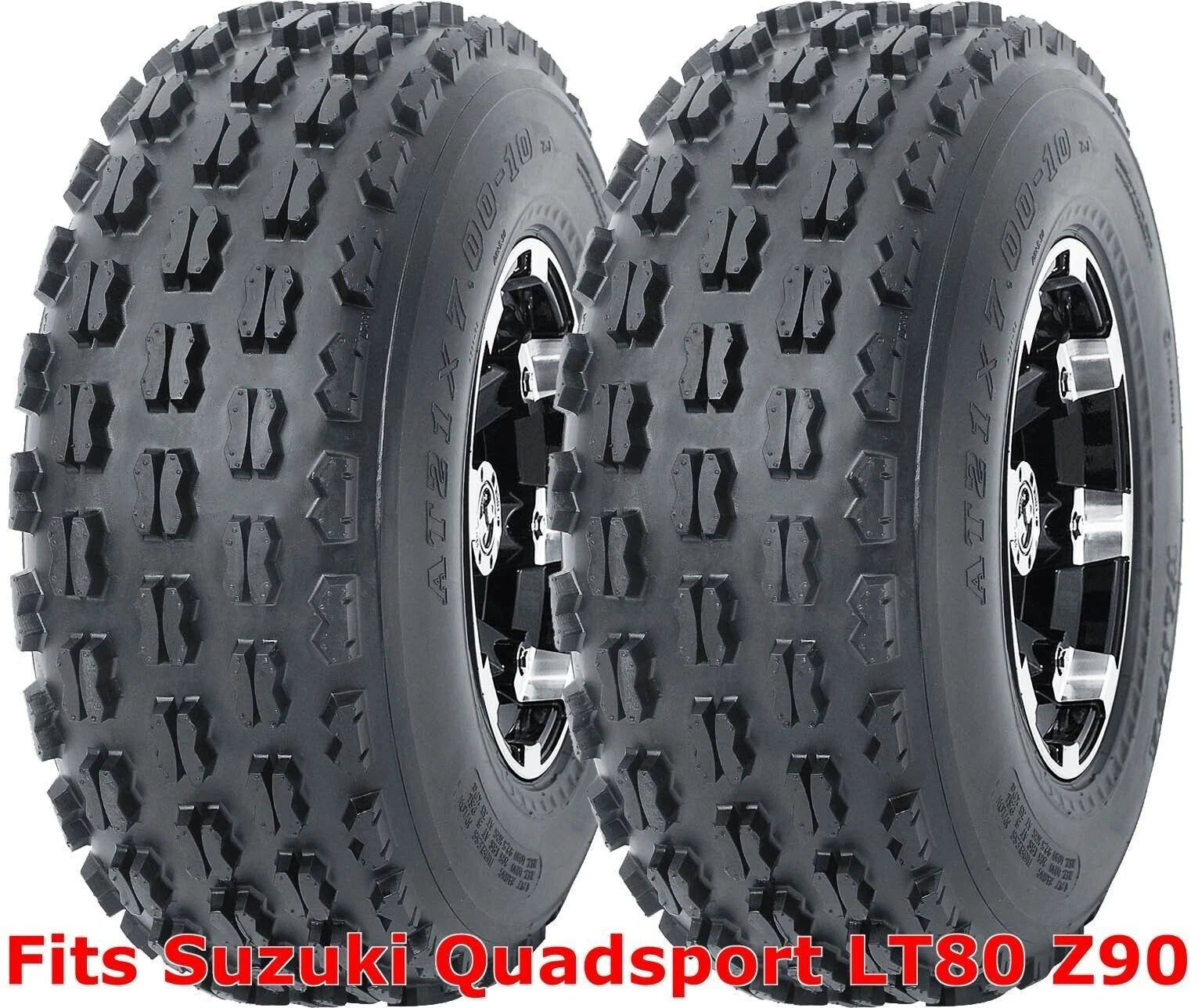 2X WANDA ATV Tires 19x7-8 for Suzuki Quadsport LT80 Z90 (P327)