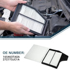 Set of 1 Cabin Air Filter for Nissan Altima Sedan (No. 165463TA0A/272773JC1A)