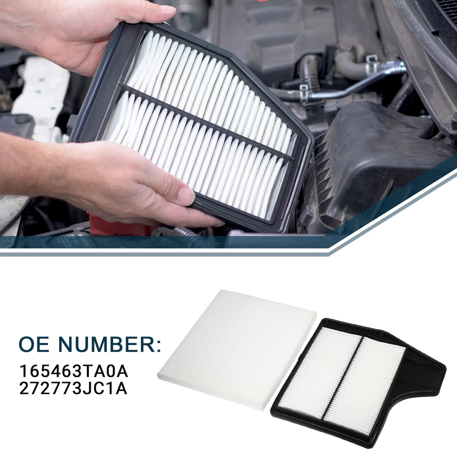 Set of 1 Cabin Air Filter for Nissan Altima Sedan (No. 165463TA0A/272773JC1A)