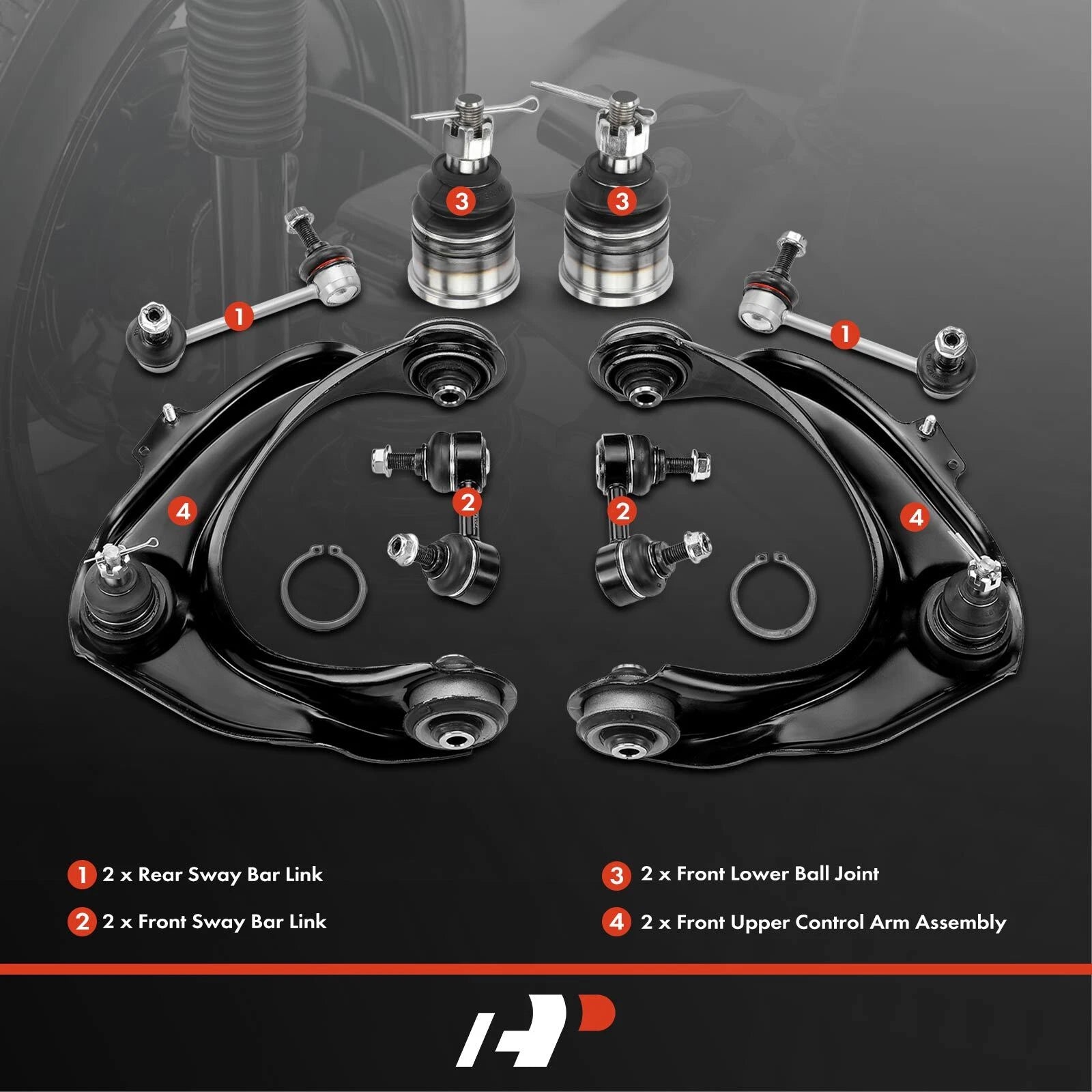 8x Control Arm Ball Joint Sway Bar Link for Honda Accord