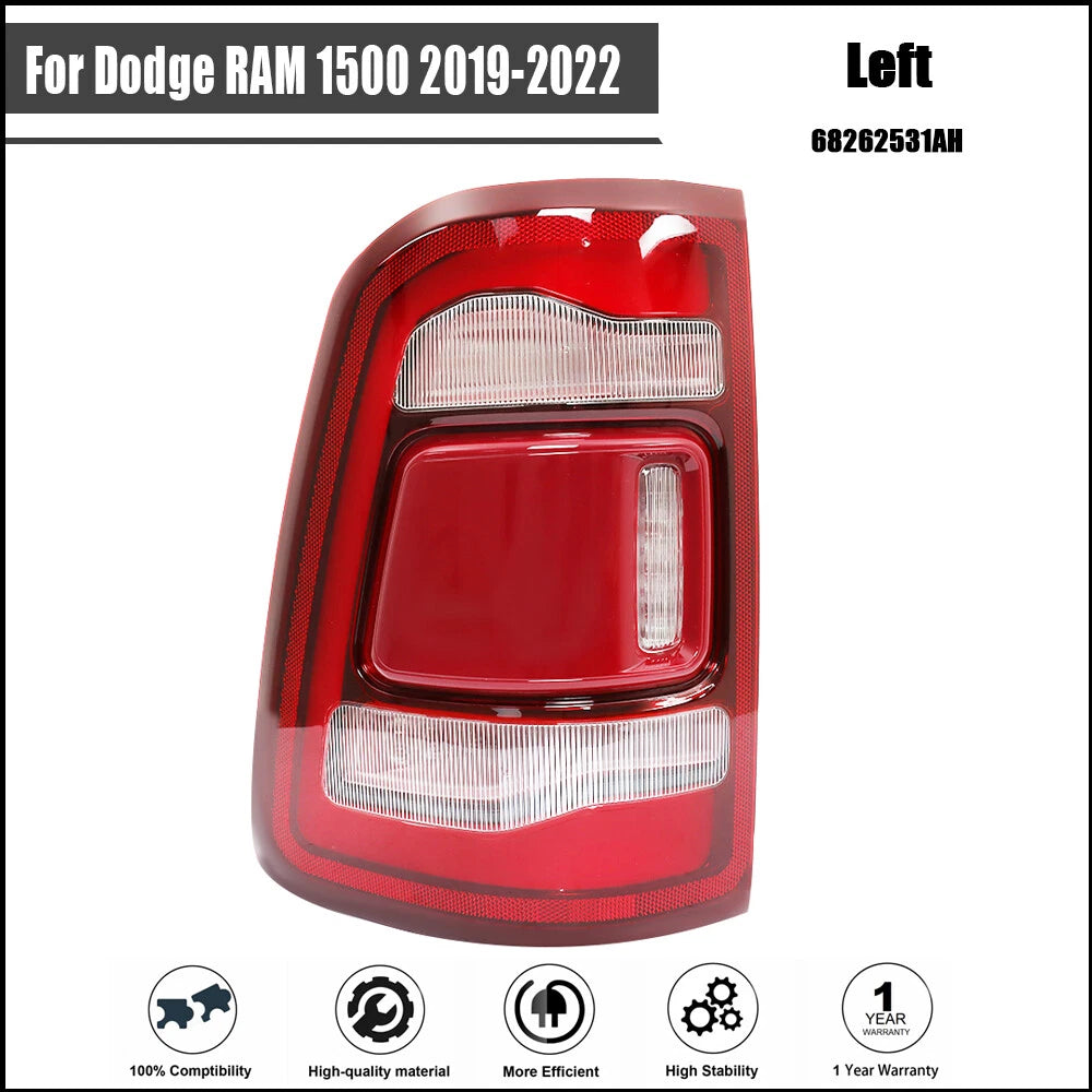 Left Driver LED Tail Light Assembly for Dodge RAM 1500 (2019â2022)