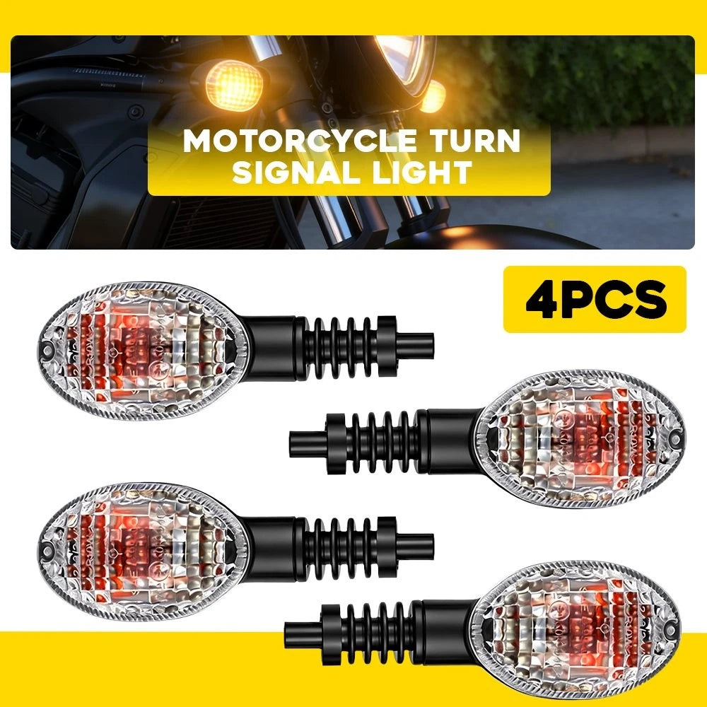 Set of 4 Turn Signal Lights for Yamaha XT660R (2004–2014) Amber Clear Lens