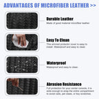 Microfiber Leather Armrest Pad for Volkswagen Tiguan (2017–2021) Carbon Fiber