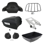 Matte Black Trunk Pad Rack Speaker for Harley Touring Road Glide (2014–2026)