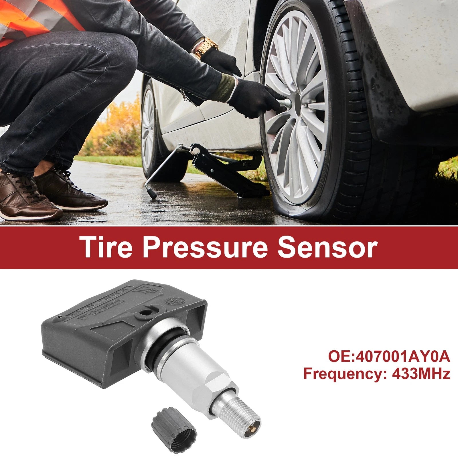 Tire Pressure Sensor for Infiniti G37 (2008–2013) 407001AY0A 433MHz