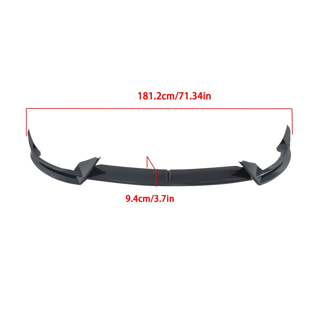 Carbon Style Front Bumper Lip Spoiler for Tesla Model Y (2020–2024)
