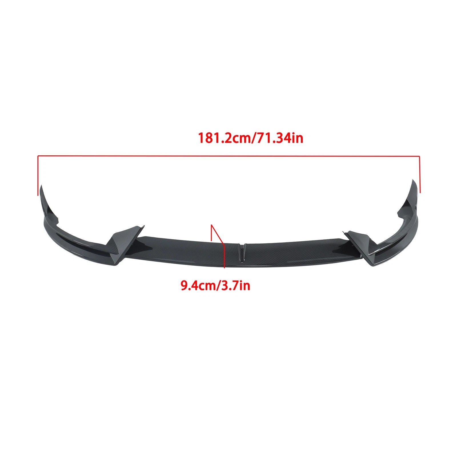 Carbon Style Front Bumper Lip Spoiler for Tesla Model Y (2020–2024)