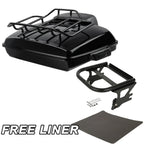 Black Razor Trunk Backrest Rack Mount for Harley Electra Road Glide (1997–2008)