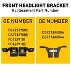 Set of 4 Headlight Lamp Mount Brackets for Lincoln MKZ Ford Fusion (2013–2016)