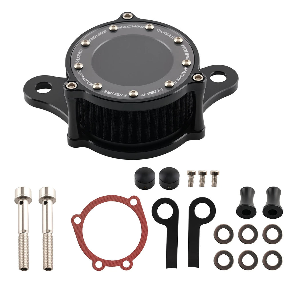 Black CNC Air Filter for Harley Dyna/Softail EVO Twin Cam (1993–2017)