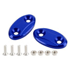 Aluminum Mirror Block Off Plates Hole Caps Blue for Yamaha YZF-R1 (2007–2014)