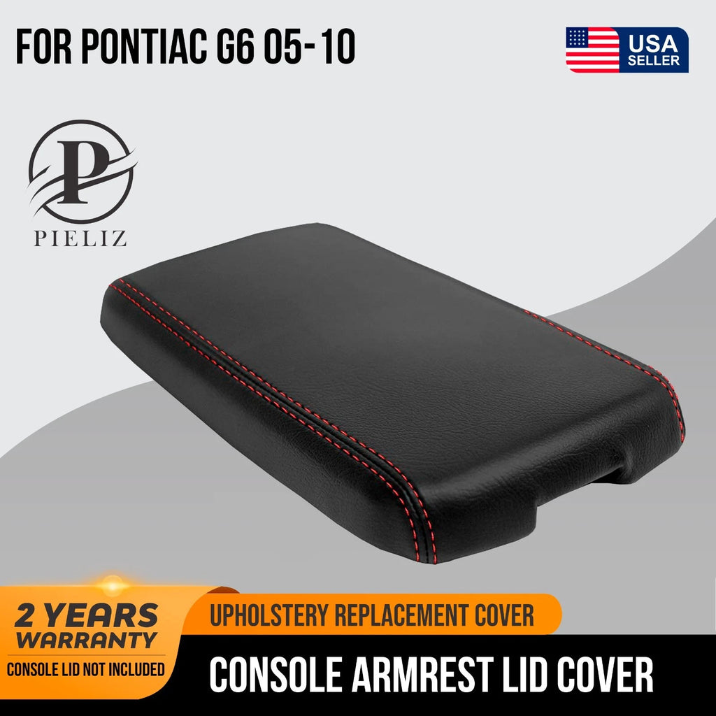 Center Console Armrest Cover for Pontiac G6 (2005–2010) Red Stitch