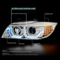 3D LED Halo Projector Headlight for BMW 3-Series E90 (2009–2012)