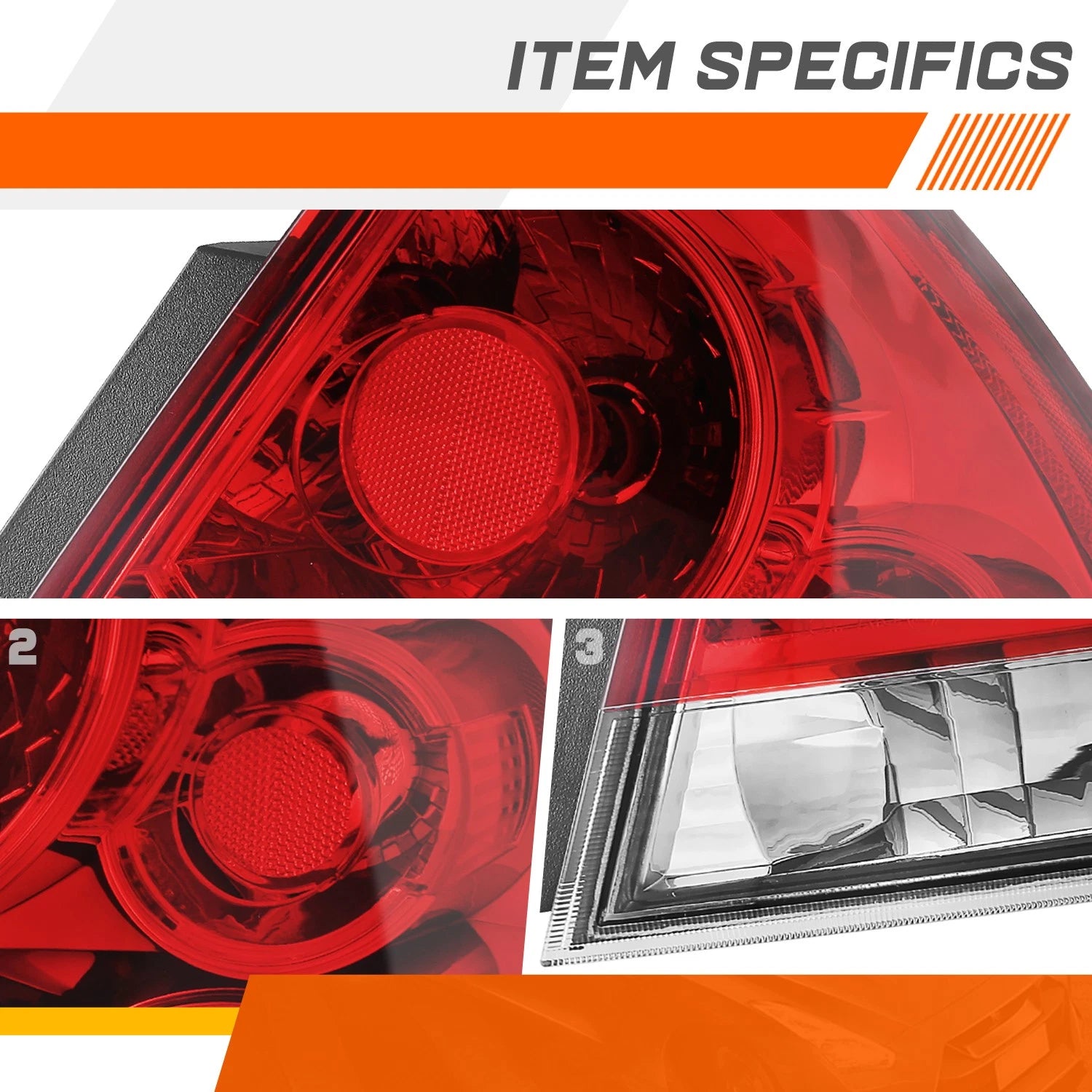 Right Side Chrome Tail Light Brake Lamp for Chevy Impala Limited (2006–2016)