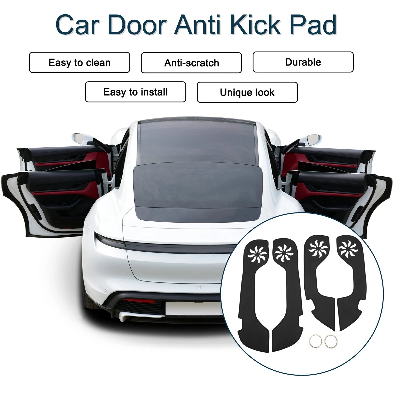 Set of 1 Car Door Anti Kick Pad Sticker Protector for Toyota Crown (2015)