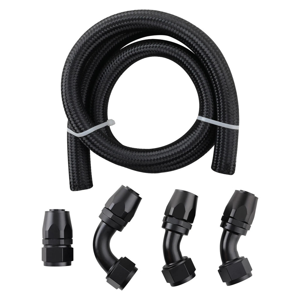 16AN Rubber Fuel Hose for Universal Applications (90° Bend)