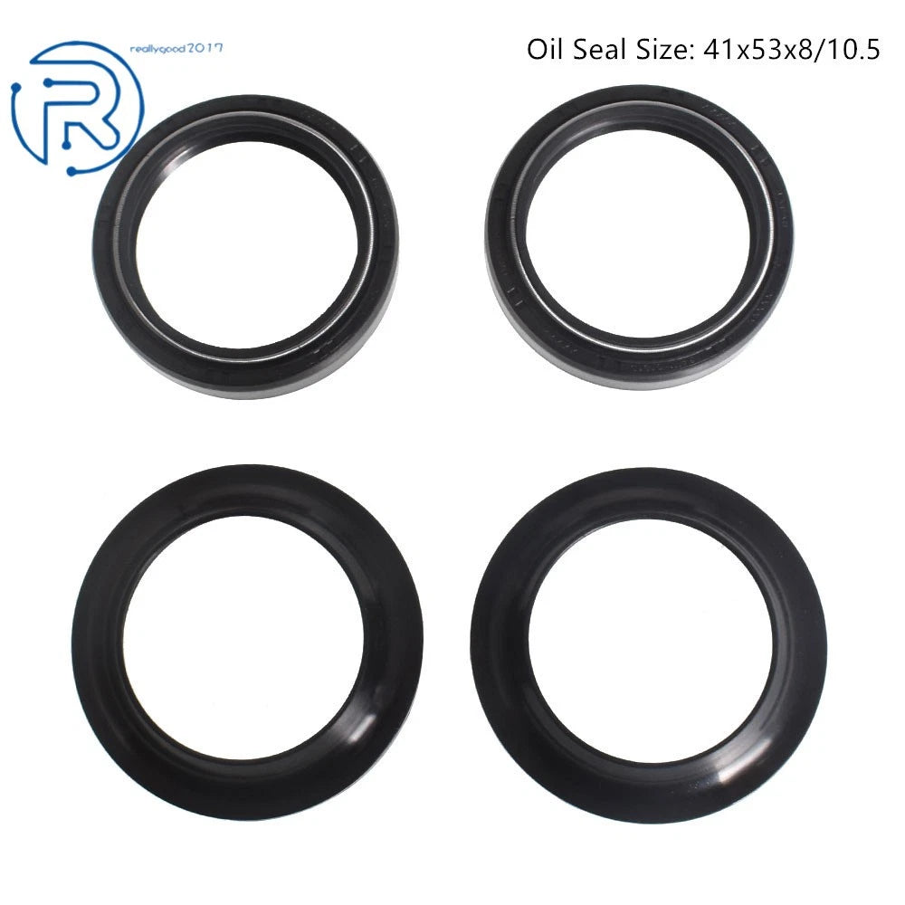 Set of 2 Front Fork Damper Shock Absorber Dust Oil Seal for Motorcycles