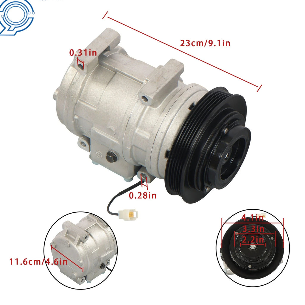 AC Compressor with Clutch for Acura Legend RL TL V6 3.2L 3.5L (1991–2004)