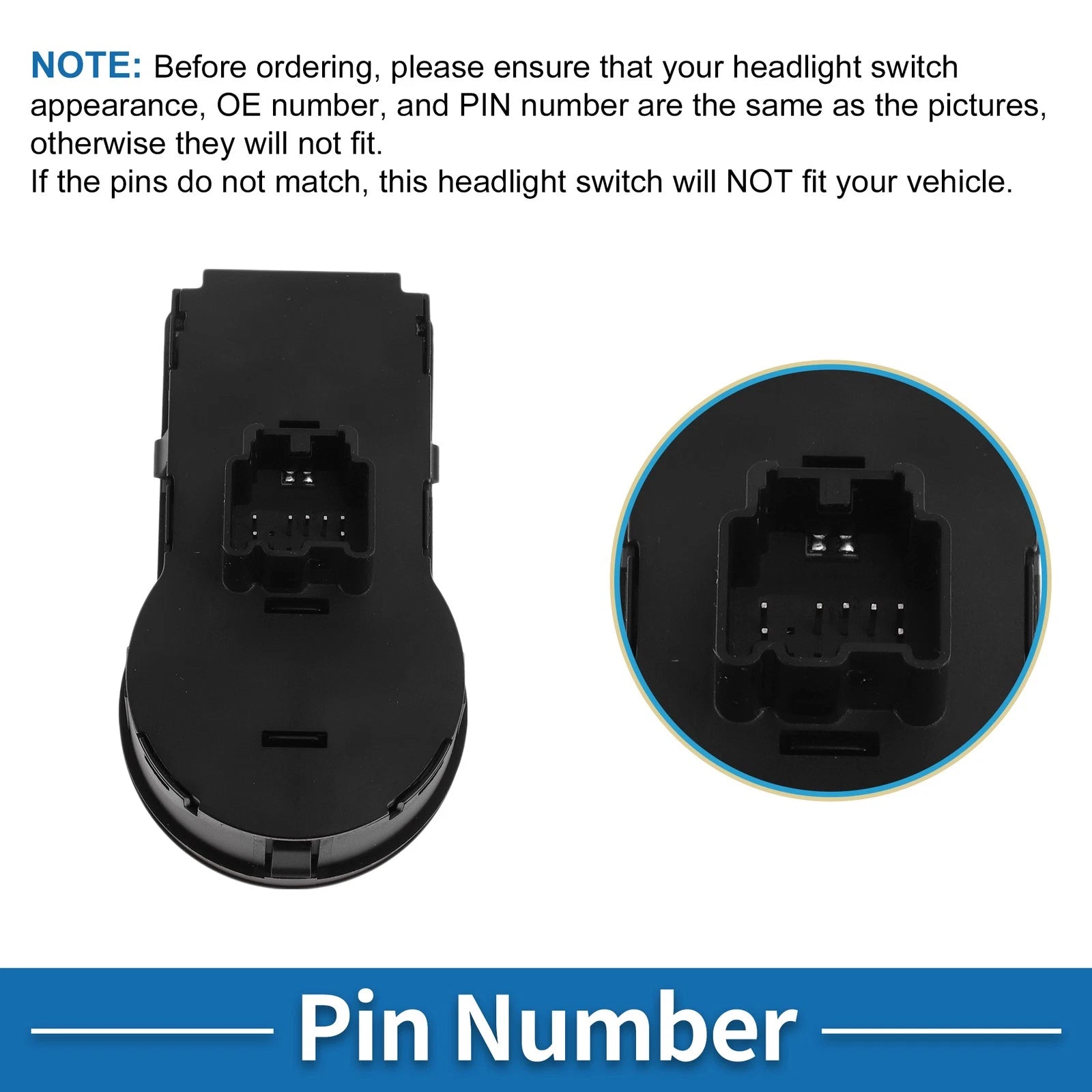 Headlight Switch for Buick Encore (2013–2016) No. 95297028/96892114/1S11736/HLS1701