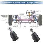 10X Tie Rod End Links for Chrysler Voyager (2001–2003)