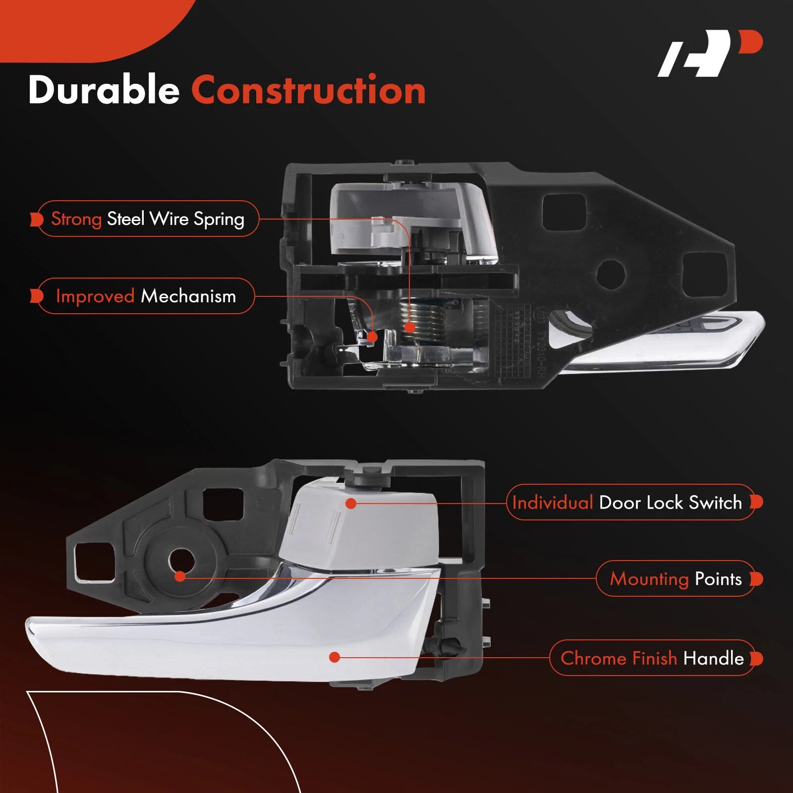 Front Right Interior Door Handle for Toyota Camry (2012-2017)