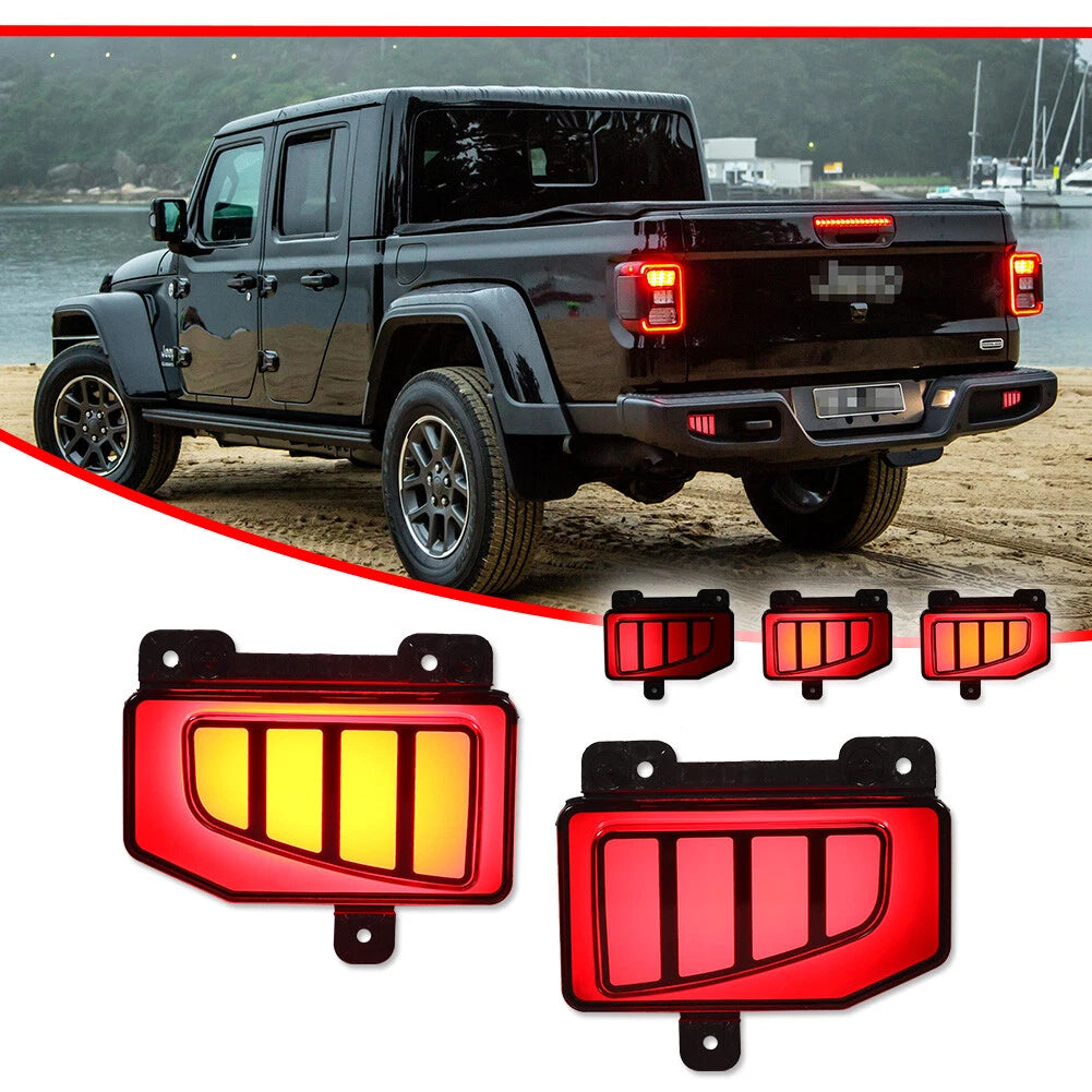 2X LED Rear Bumper Decoration Lamps for Jeep Gladiator (2019–2023)
