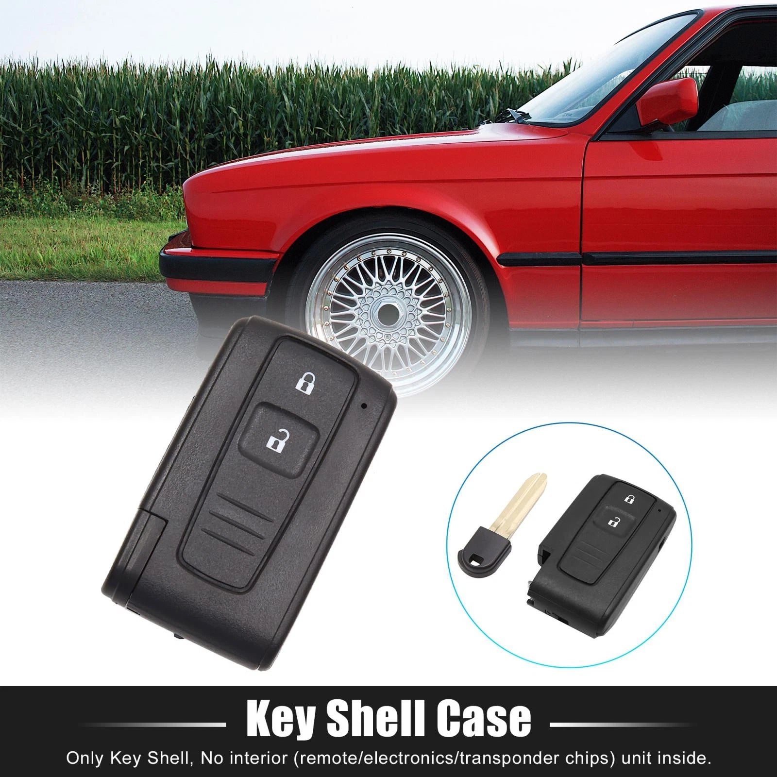 2 Button Key Fob Remote Case Shell for Toyota Prius (2004–2009)