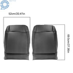 Pair of Seat Back Covers for Jeep Wrangler (2007–2012) Black Synthetic Leather