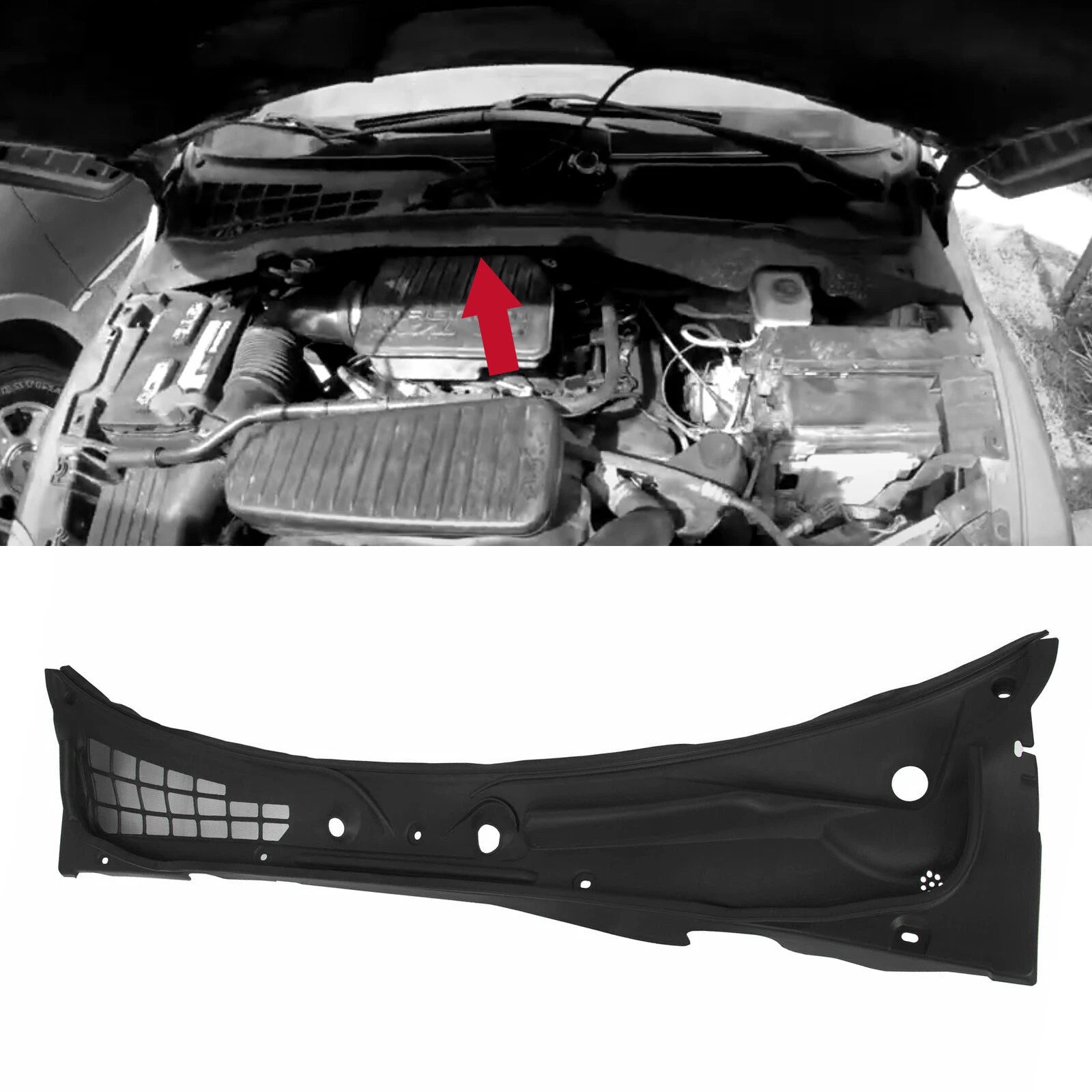 Windshield Wiper Cowl Grille Cover for Dodge Durango (2004–2006)