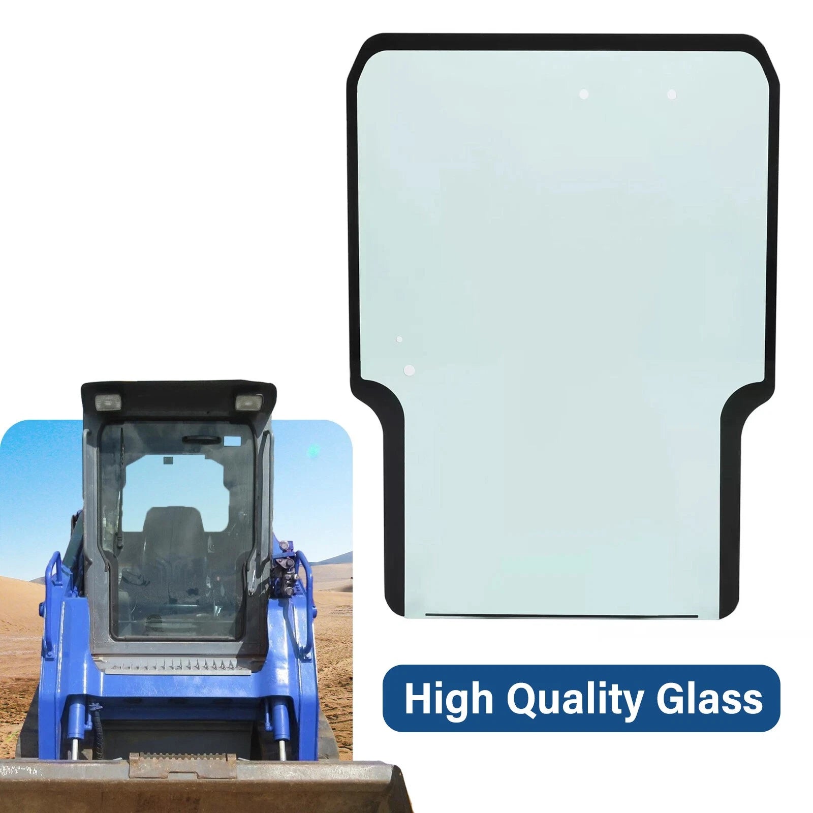 Clear Front Windshield Door Glass for Takeuchi TL8 TL10 TL130 TL150 (#0880865301)
