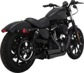 2X Vance & Hines Mini Grenades Black Exhaust for Harley XL Sportster (2014–2022)