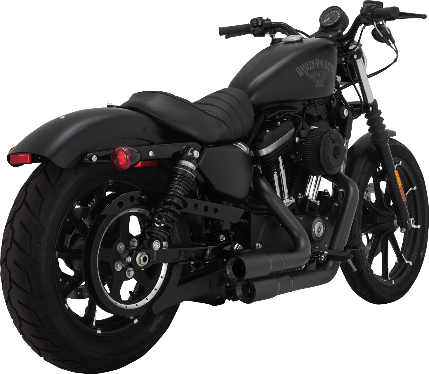 2X Vance & Hines Mini Grenades Black Exhaust for Harley XL Sportster (2014–2022)