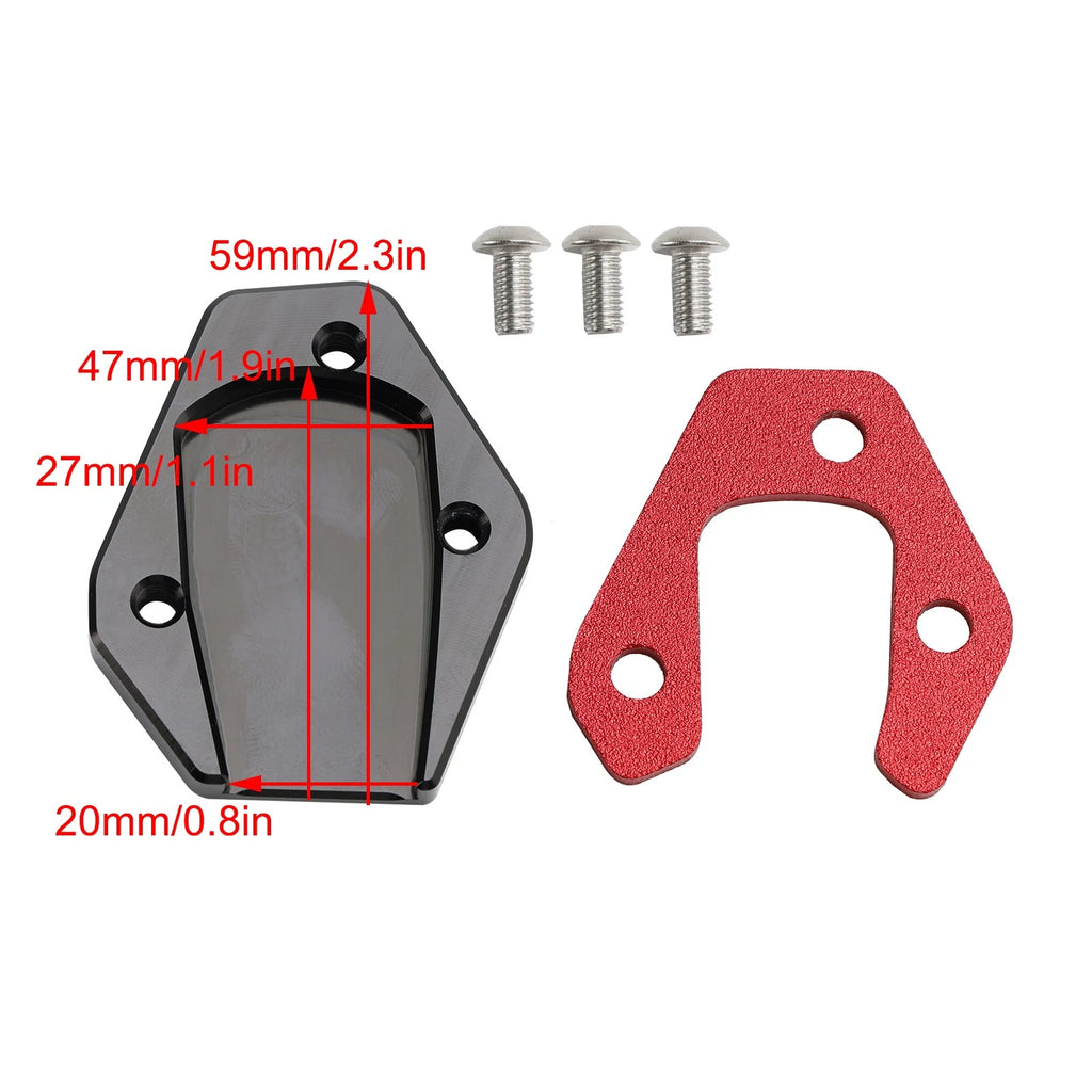 Kickstand Enlarger Plate Pad for Honda Grom 125 MSX125 (2013–2024), Monkey 125 (2018–2024)