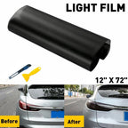 72" Headlight Taillight Fog Light Tint Film Vinyl Decal Black/Yellow