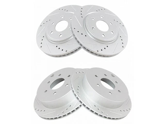 Set of 2 Front and Rear Brake Rotors for Suzuki Equator (2009–2012) JR479JG