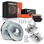 8x Drilled Brake Rotors & Pads + Calipers for Nissan Maxima (2004–2008)