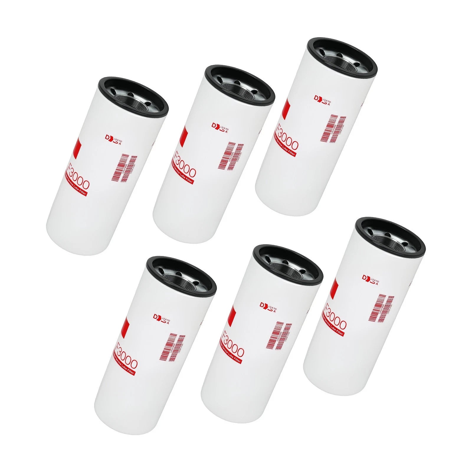 Set of 6 Oil Filters for Cummins ISC ISL Diesel Engine (8.3L 9.0L)