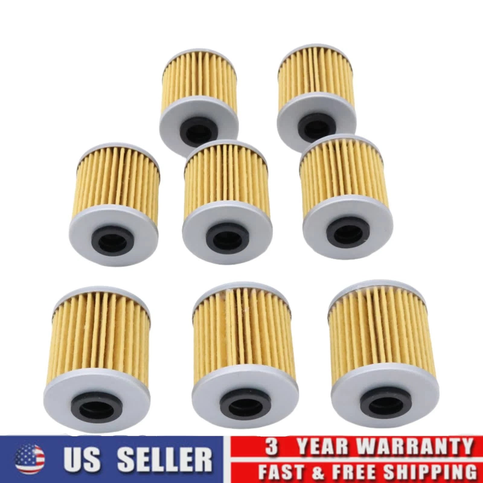 8Pcs Oil Filter for Kawasaki KX250 KX450 KX250F KX450F (2004–2023)