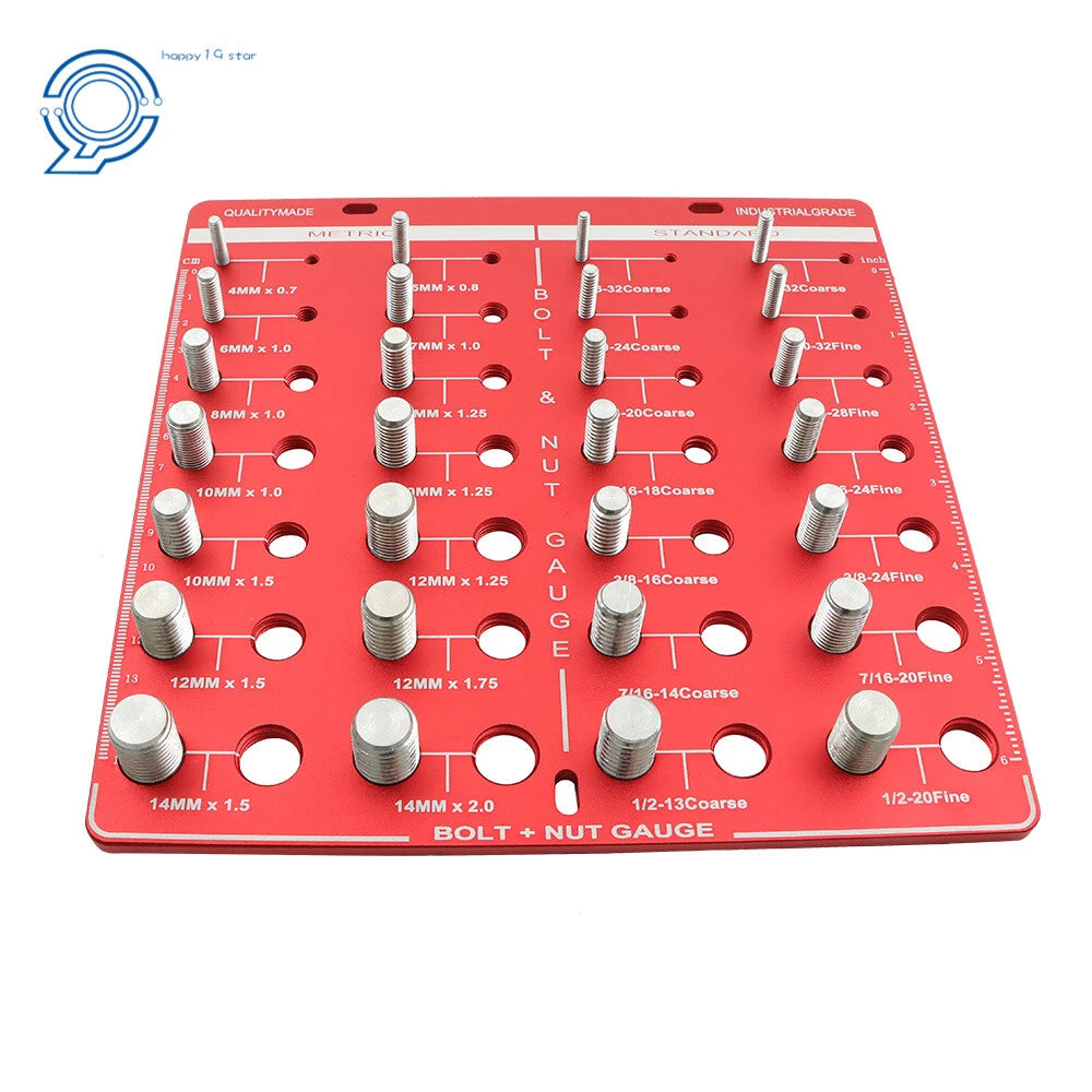 28 Nut and Bolt Thread Checker for Standard and Metric Sizes